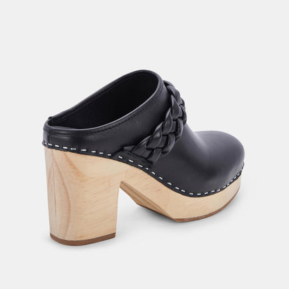 HILA HEELS BLACK LEATHER