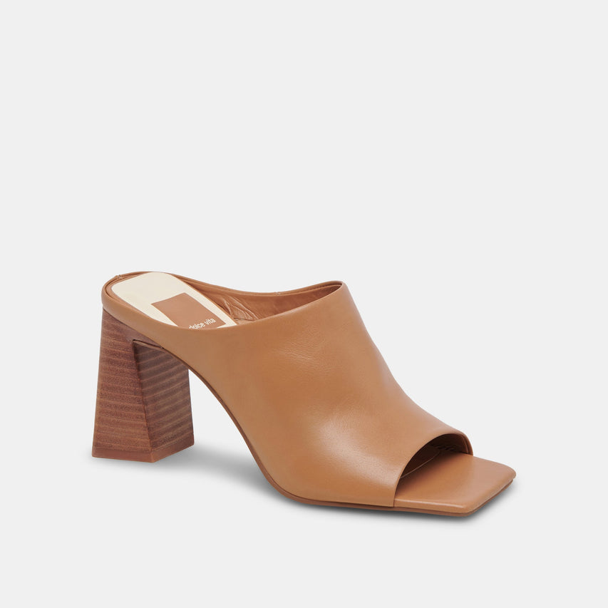 LIZZO HEELS LUGGAGE LEATHER - re:vita