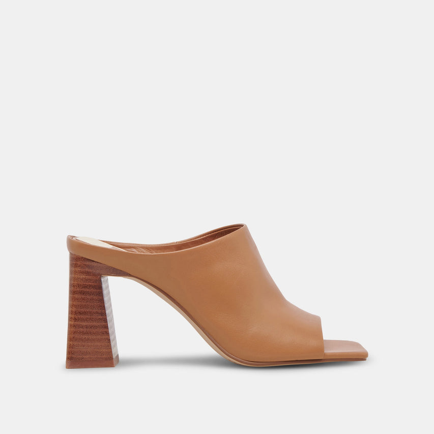 LIZZO HEELS LUGGAGE LEATHER - re:vita