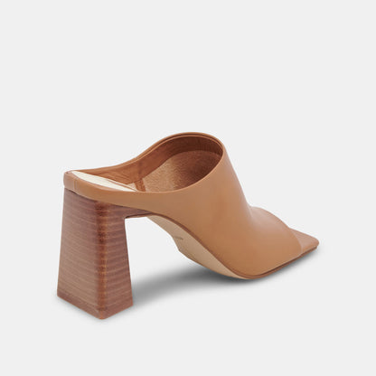 LIZZO HEELS LUGGAGE LEATHER - re:vita