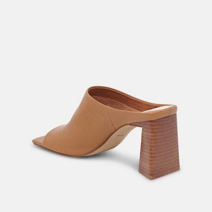 LIZZO HEELS LUGGAGE LEATHER - re:vita