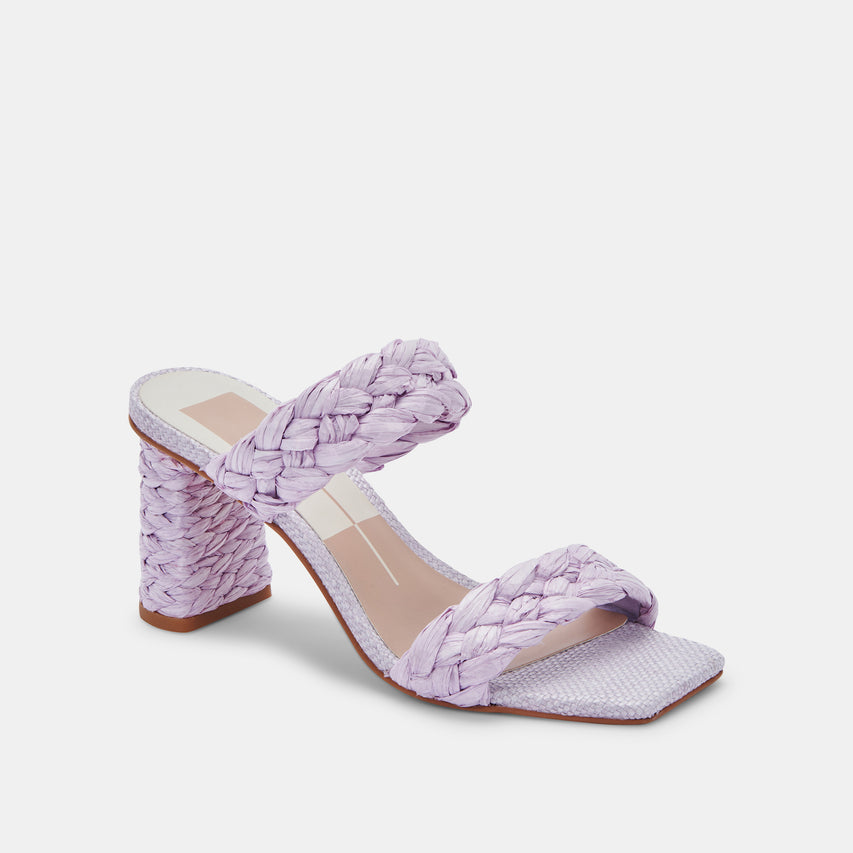 PAILY RAFFIA HEELS IN LILAC RAFFIA -   Dolce Vita