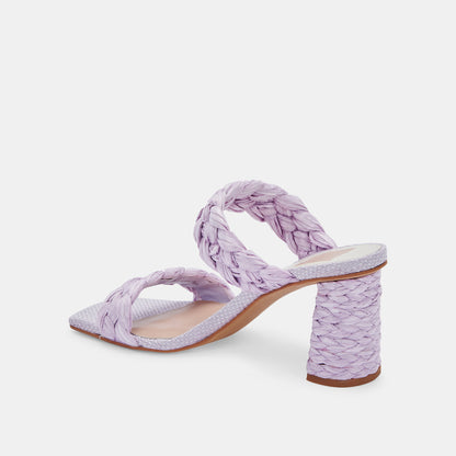 PAILY RAFFIA HEELS IN LILAC RAFFIA -   Dolce Vita