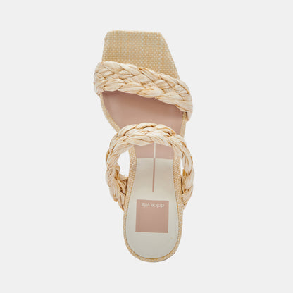 PAILY RAFFIA HEELS IN VANILLA RAFFIA -   Dolce Vita