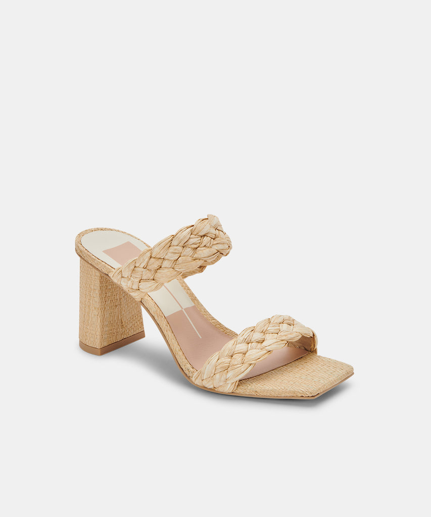 PAILY HEELS IN LT NATURAL RAFFIA -   Dolce Vita