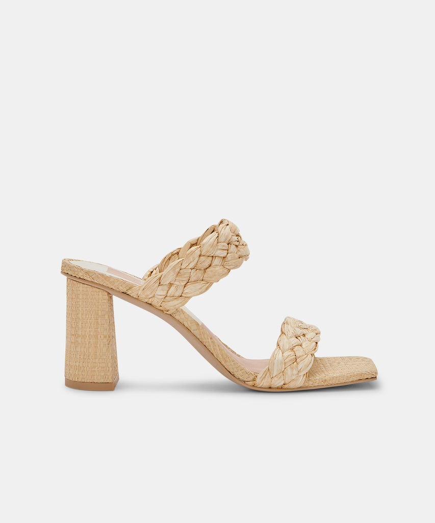 PAILY HEELS IN LT NATURAL RAFFIA -   Dolce Vita