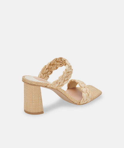 PAILY HEELS IN LT NATURAL RAFFIA -   Dolce Vita