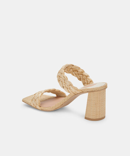 PAILY HEELS IN LT NATURAL RAFFIA -   Dolce Vita