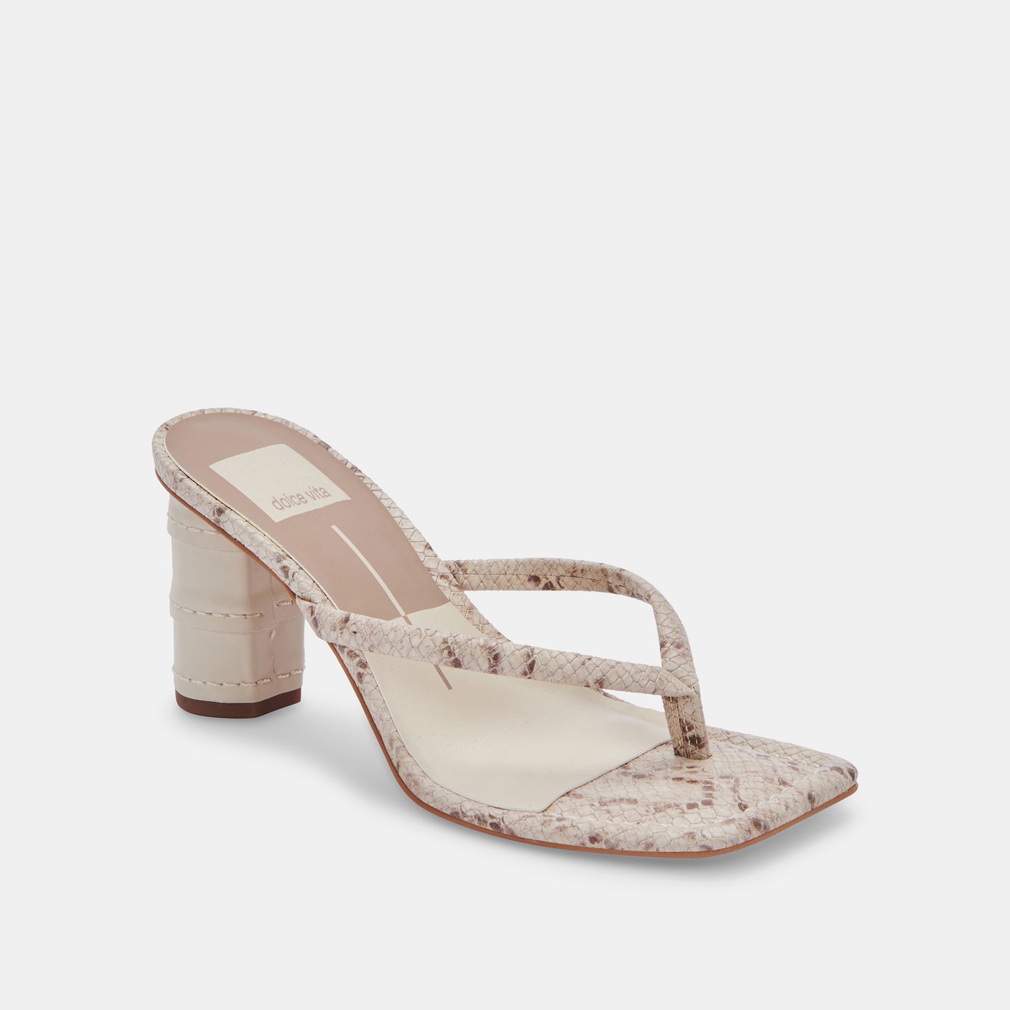 RHYE HEELS IN LT TAUPE EMBOSSED STELLA -   Dolce Vita