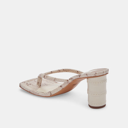 RHYE HEELS IN LT TAUPE EMBOSSED STELLA -   Dolce Vita