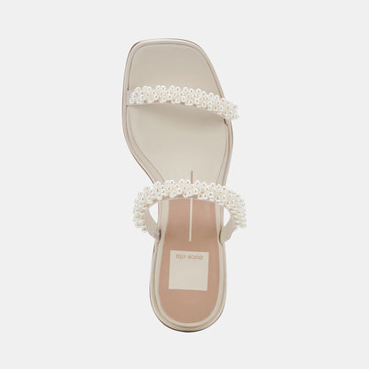 RIVER PEARL HEELS VANILLA PEARLS