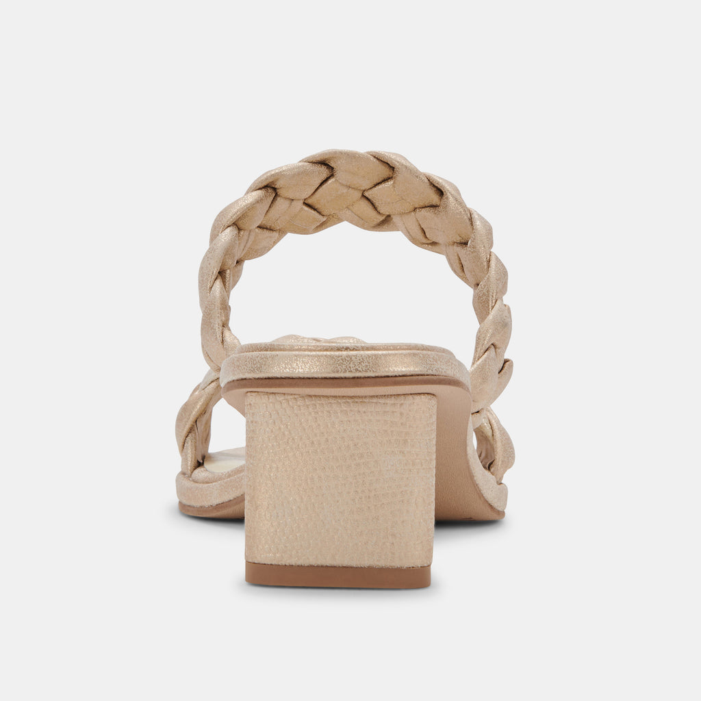 RONIN Sandals Light Gold Stella | Light Gold Braided Sandals