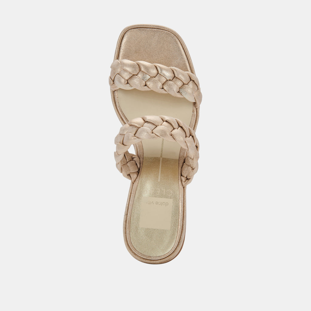 RONIN Sandals Light Gold Stella | Light Gold Braided Sandals