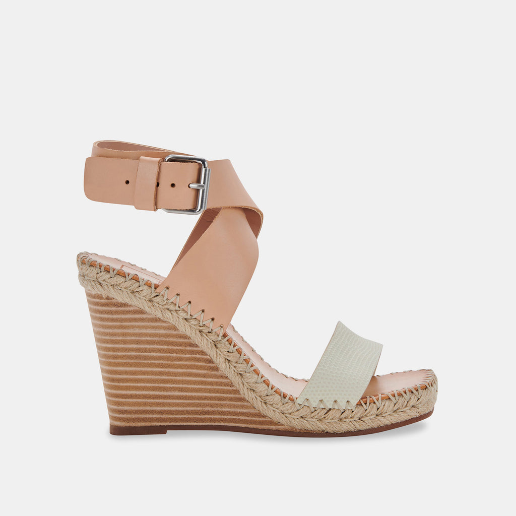 NEZZA WEDGES NATURAL MULTI LEATHER – Dolce Vita