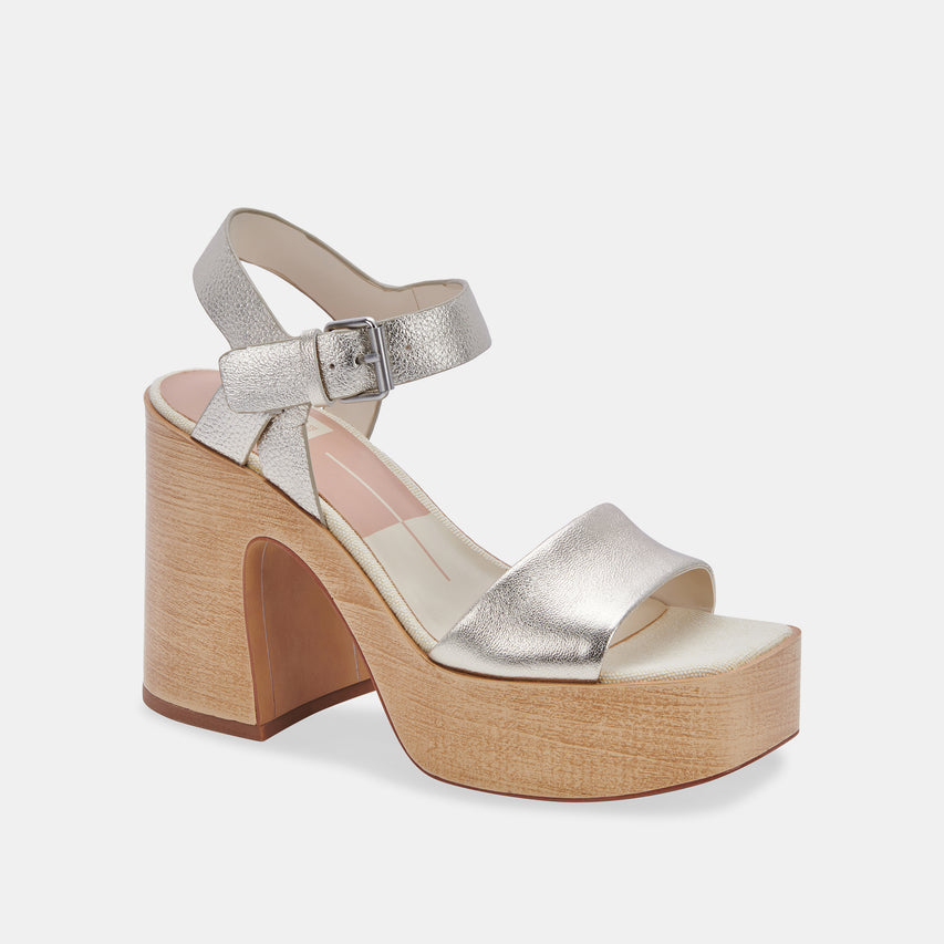 WALLIS HEELS IN LIGHT GOLD LEATHER -   Dolce Vita