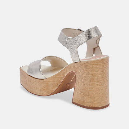 WALLIS HEELS IN LIGHT GOLD LEATHER -   Dolce Vita