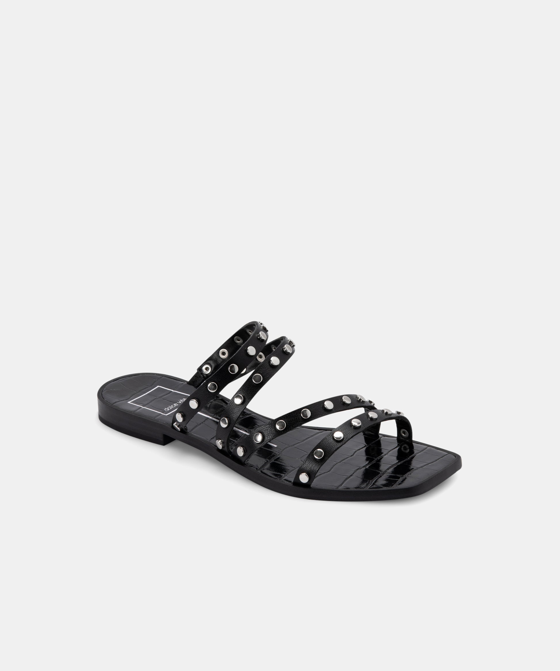 IZABEL STUDDED SANDALS IN BLACK STELLA -   Dolce Vita