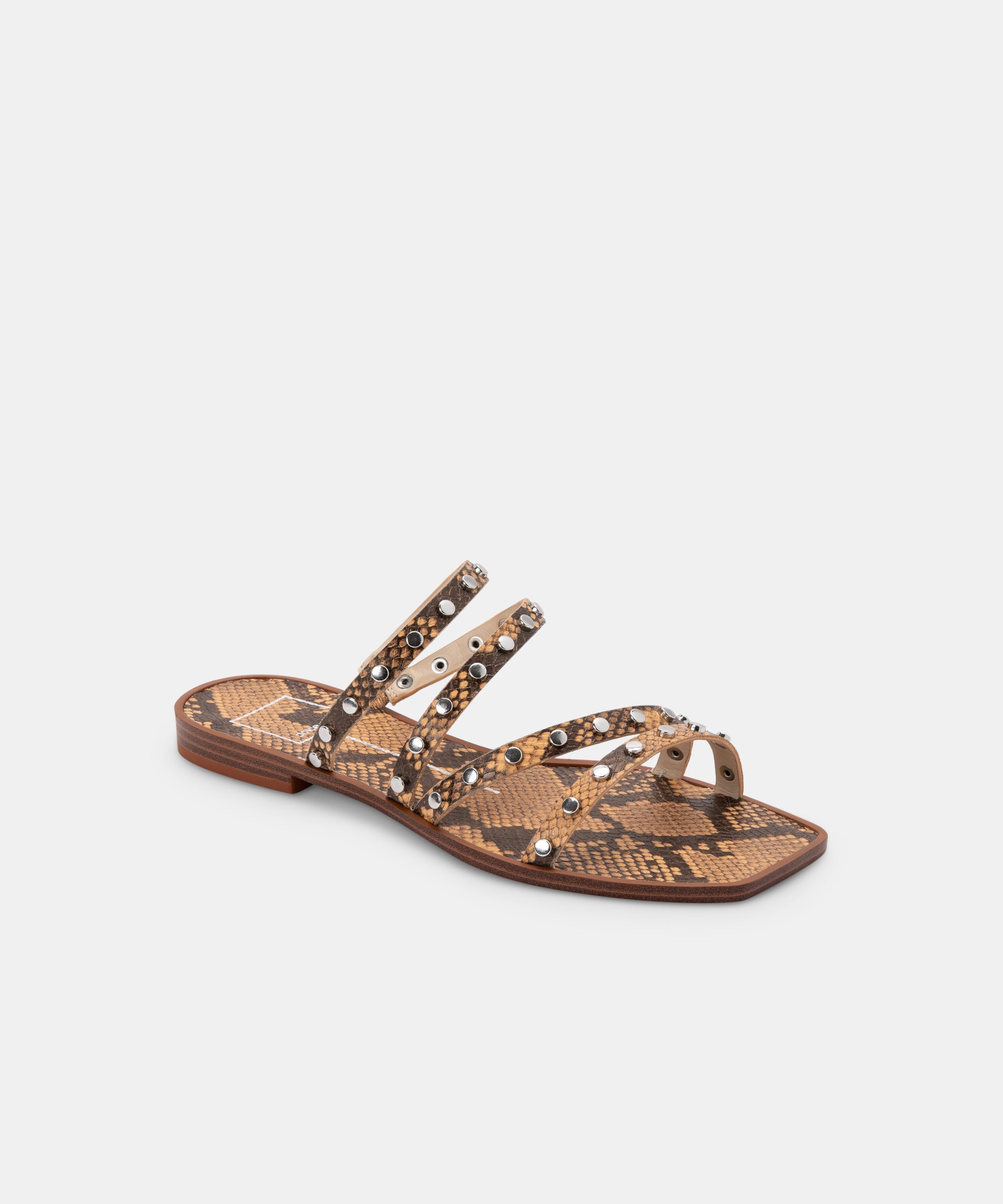 IZABEL STUDDED SANDALS MANGO SNAKE PRINT STELLA – Dolce Vita