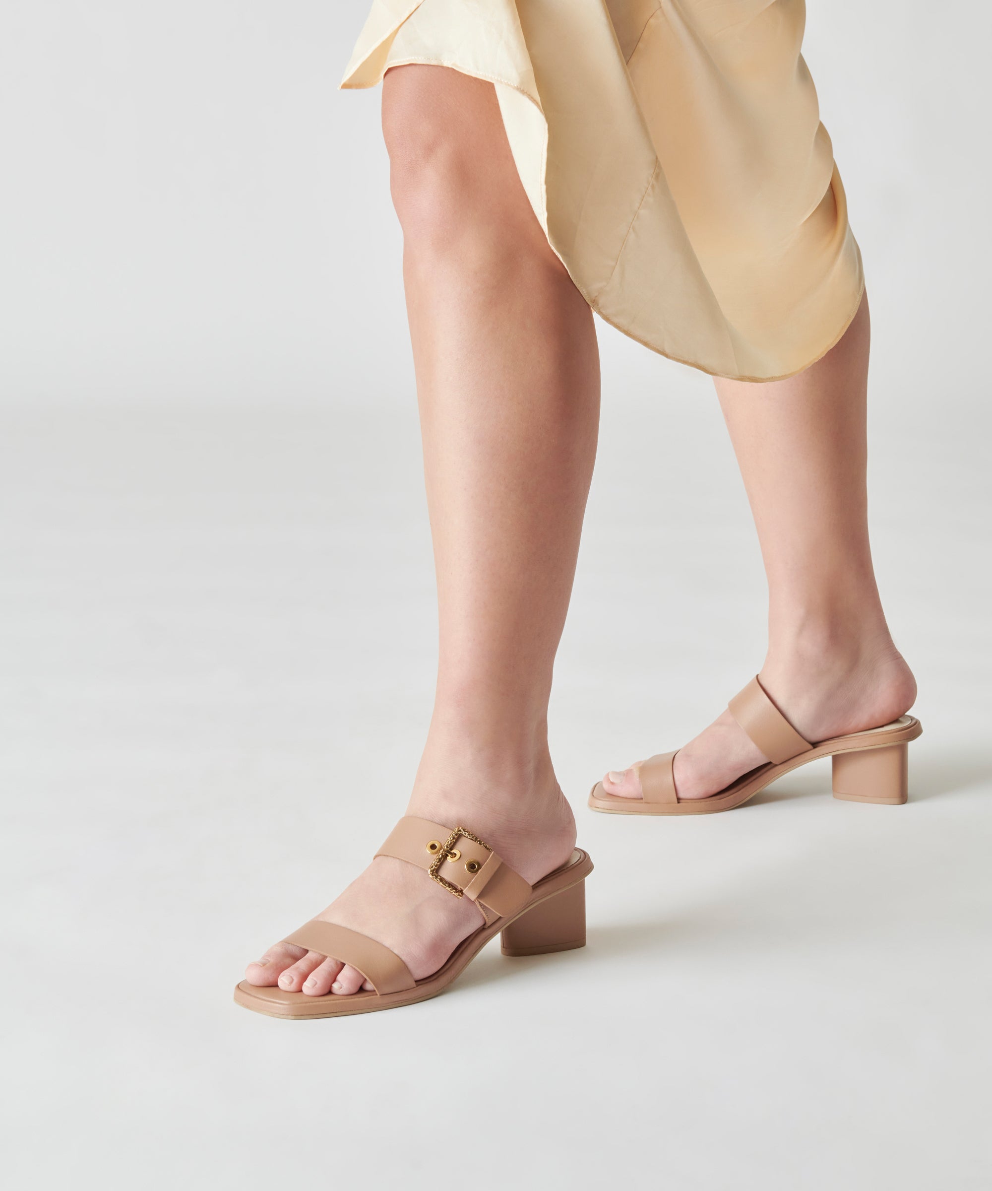 LOUIS VUITTON Ribbon Design Wood Sandals Leather Women Size 37 from Japan  CL1013