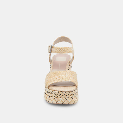 TIAGO WEDGES LT NATURAL RAFFIA