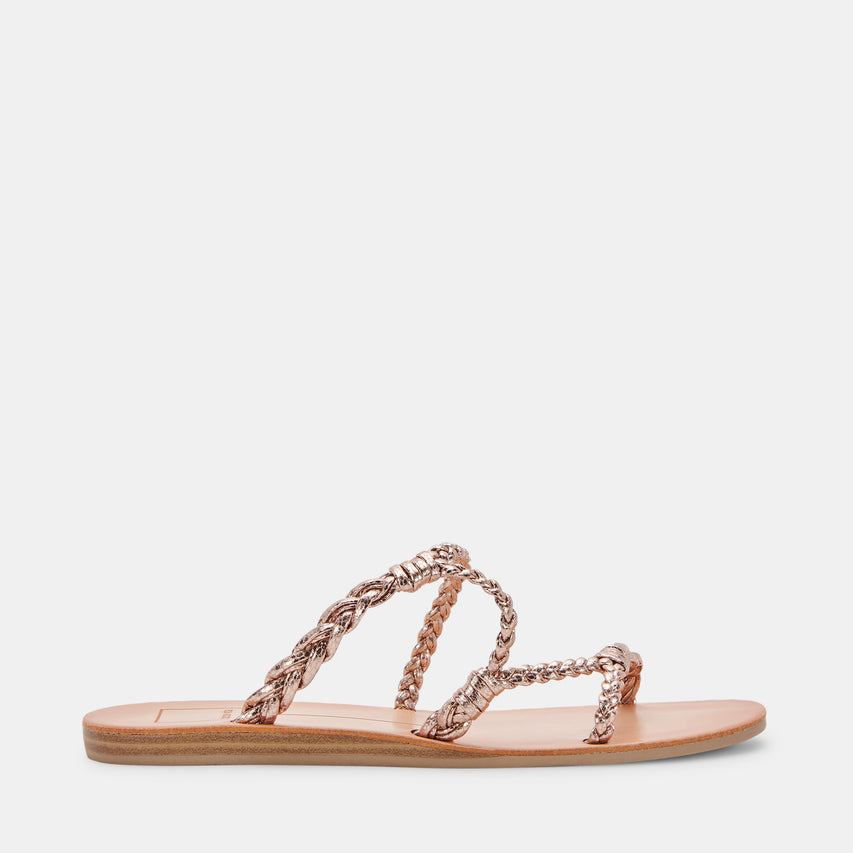 DION SANDALS IN ROSE GOLD METALLIC STELLA -   Dolce Vita