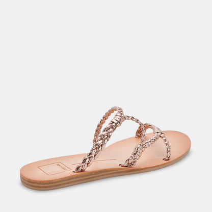 DION SANDALS IN ROSE GOLD METALLIC STELLA -   Dolce Vita