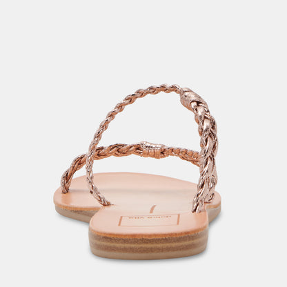 DION SANDALS IN ROSE GOLD METALLIC STELLA -   Dolce Vita