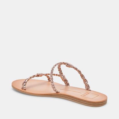 DION SANDALS IN ROSE GOLD METALLIC STELLA -   Dolce Vita