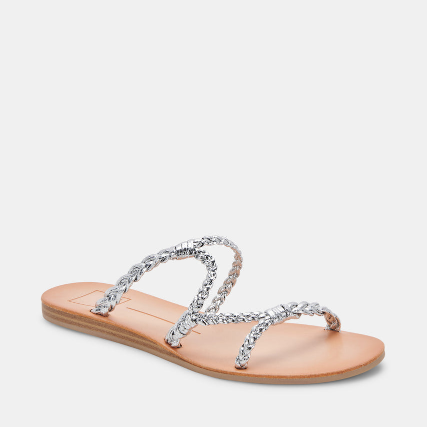 DION SANDALS IN SILVER METALLIC STELLA -   Dolce Vita