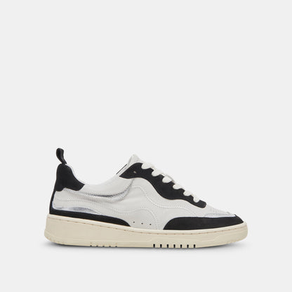 ADELLA SNEAKERS WHITE BLACK LEATHER - re:vita