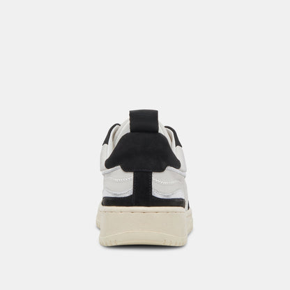 ADELLA SNEAKERS WHITE BLACK LEATHER - re:vita