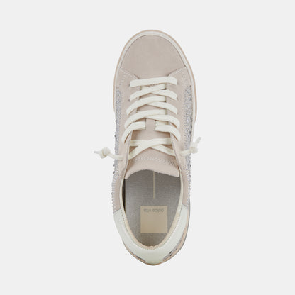 ZINA CRYSTAL SNEAKERS IVORY SUEDE