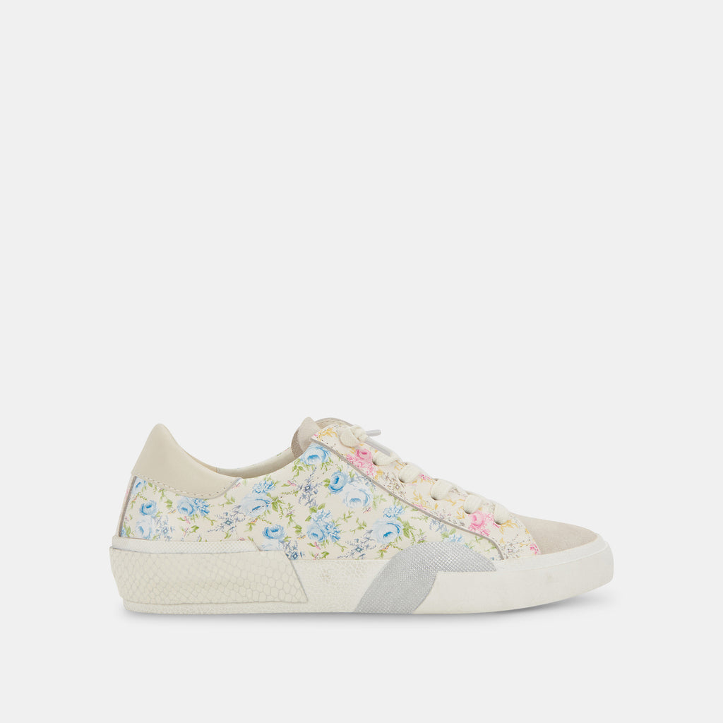 ZINA SNEAKERS BLUE FLORAL LEATHER – Dolce Vita