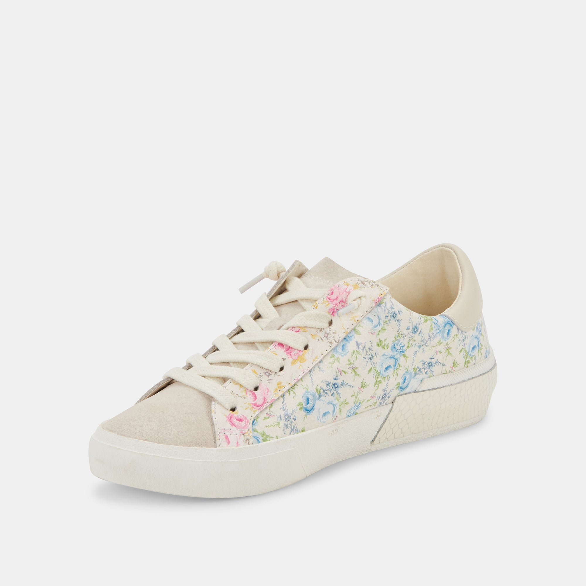 ZINA SNEAKERS BLUE FLORAL LEATHER – Dolce Vita