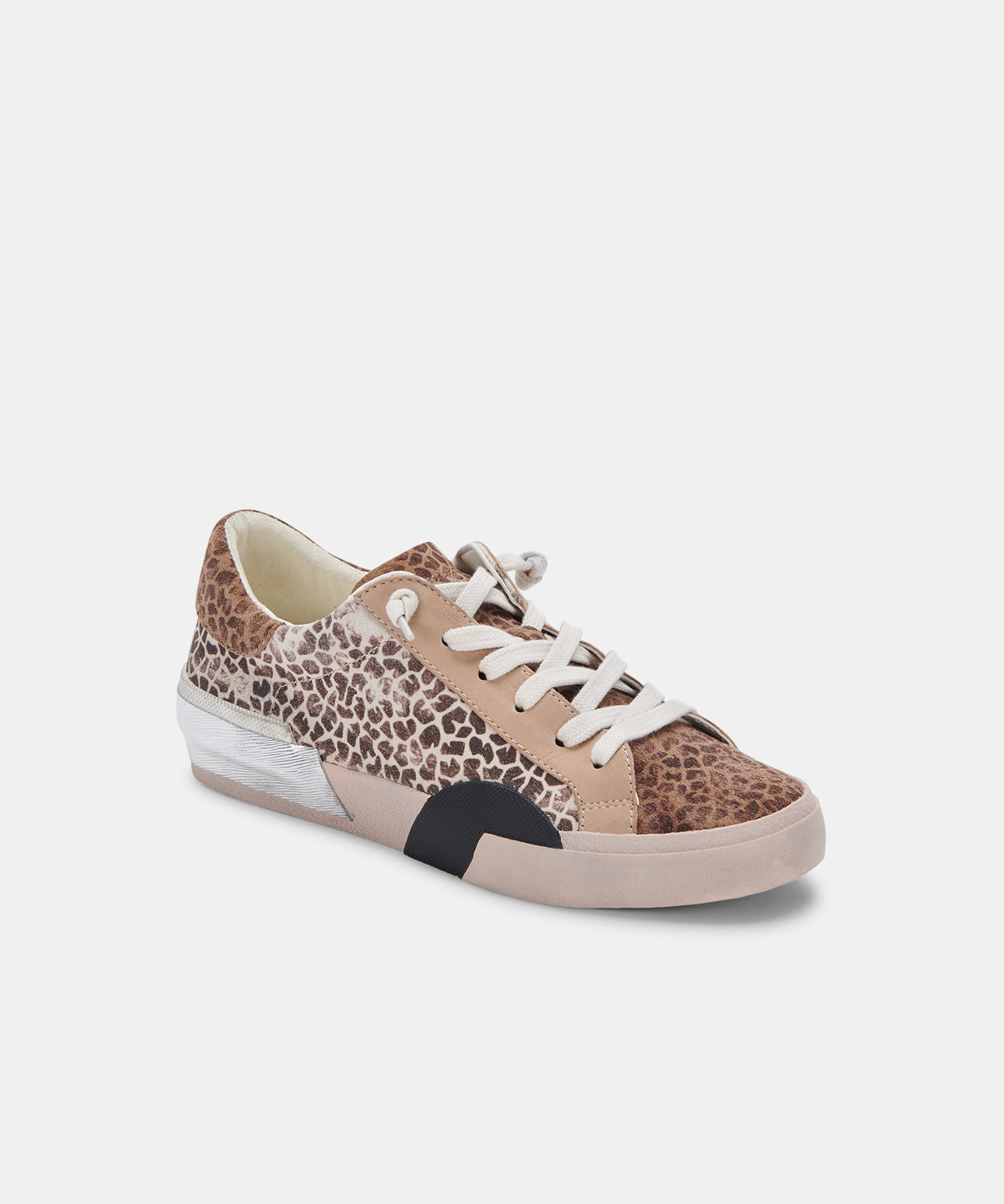 ZINA SNEAKERS IN LEOPARD MULTI DUSTED SUEDE -   Dolce Vita