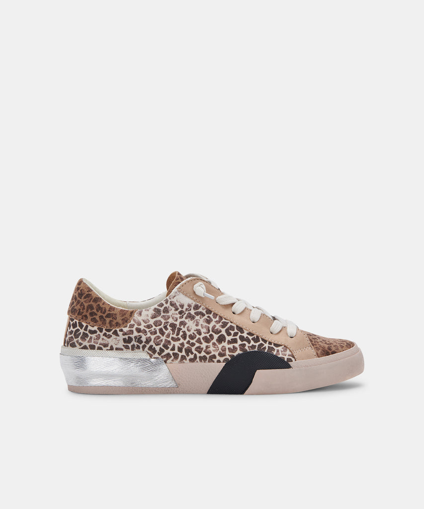 ZINA SNEAKERS IN LEOPARD MULTI DUSTED SUEDE -   Dolce Vita