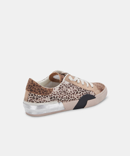 ZINA SNEAKERS IN LEOPARD MULTI DUSTED SUEDE -   Dolce Vita