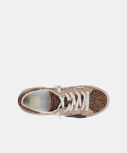 ZINA SNEAKERS IN LEOPARD MULTI DUSTED SUEDE -   Dolce Vita