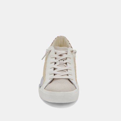 ZINA SNEAKERS IN OFF WHITE EMBOSSED LEATHER -   Dolce Vita