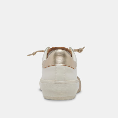 ZINA SNEAKERS WHITE GOLD LEATHER