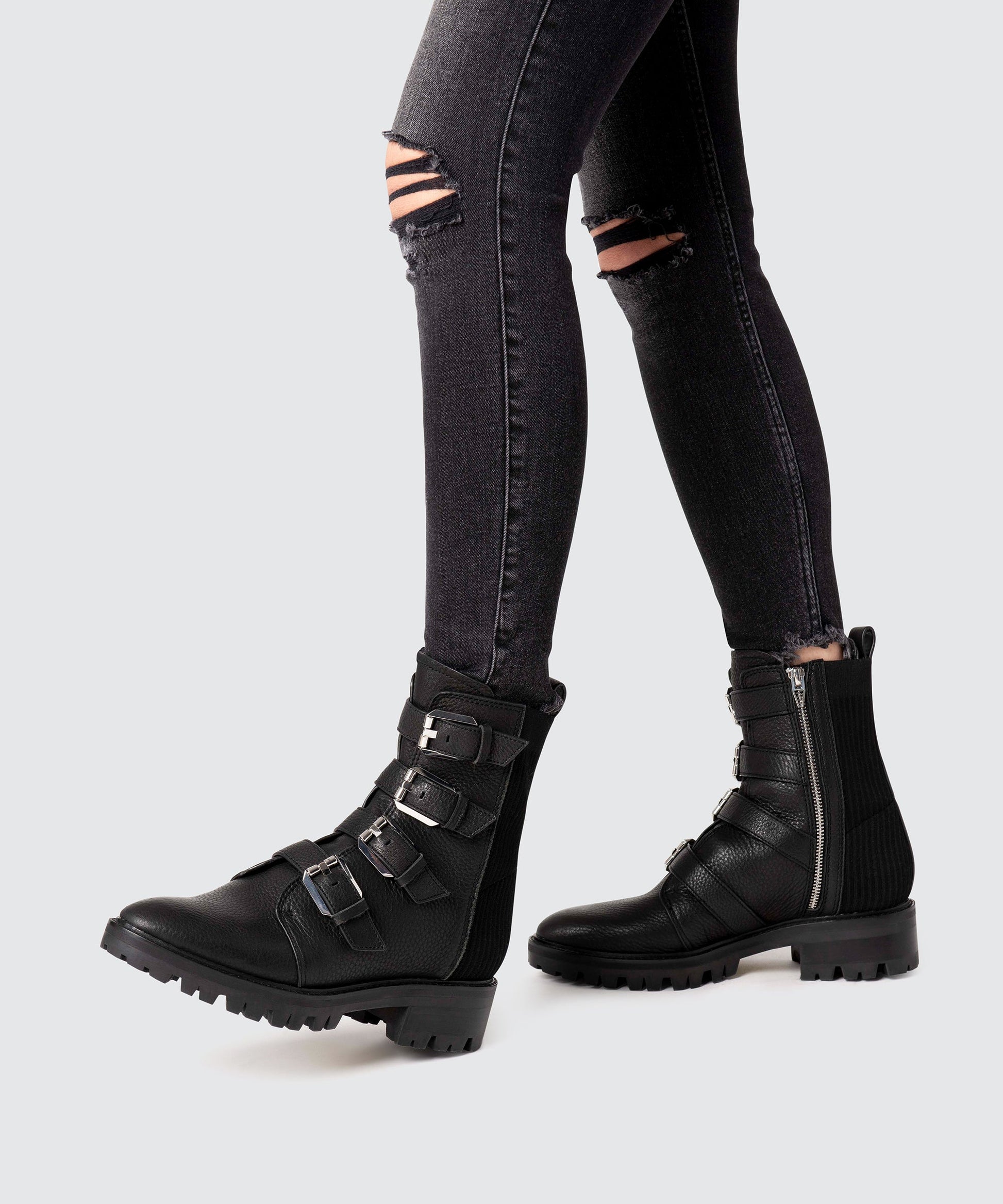 GAVEN LUG BOOTS IN BLACK -   Dolce Vita