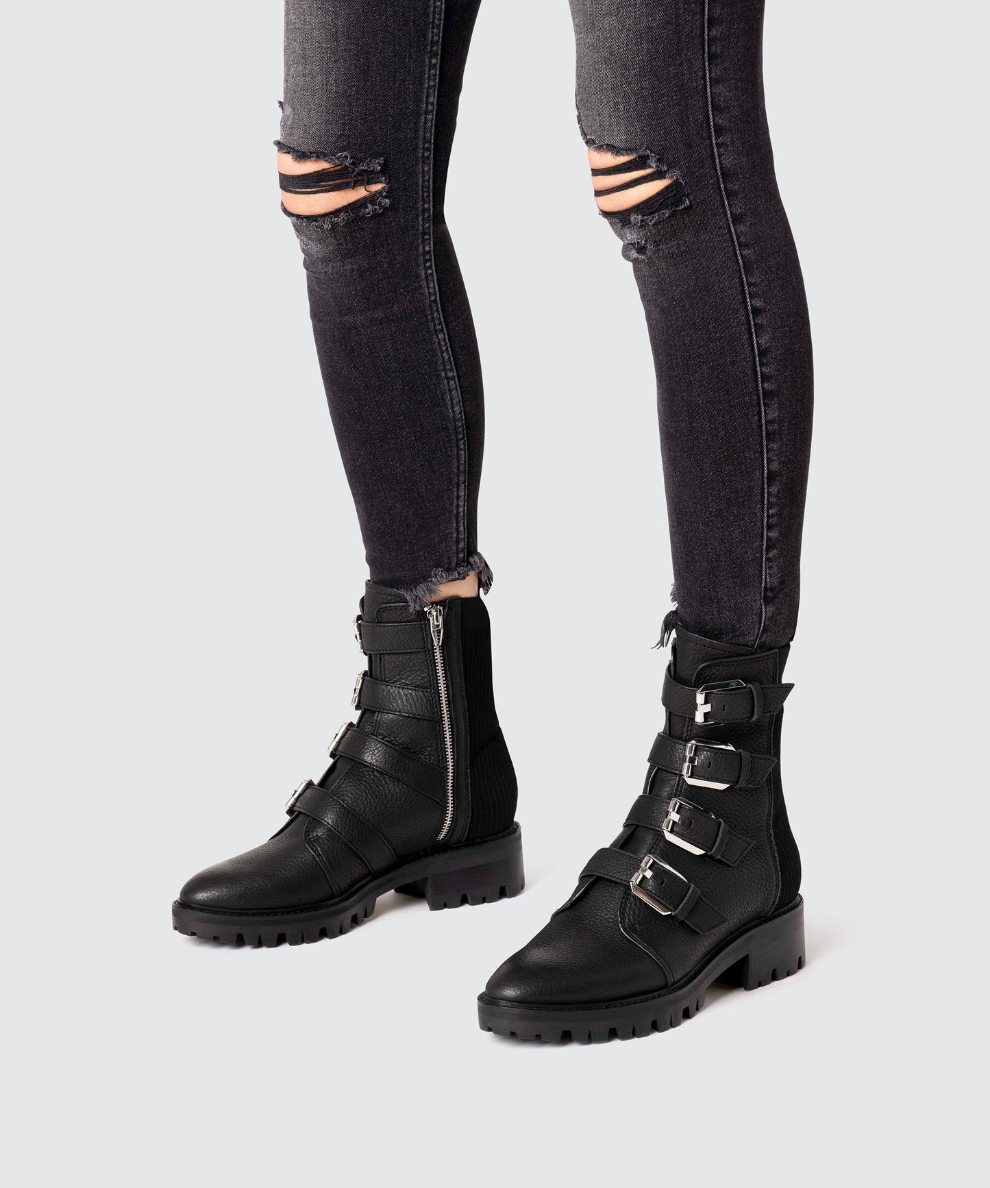 GAVEN LUG BOOTS IN BLACK -   Dolce Vita