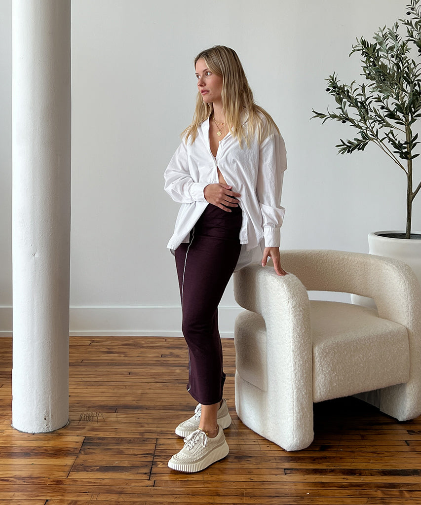 Tailored Trousers and Crisp White Shirt